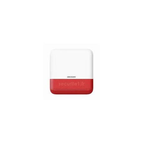 Hikvision DS-PS1-E-WE Red - Sirena radiosveglia da esterno flash rosso