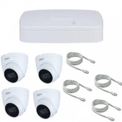 Dahua vidéosurveillance IP POE 4 Mégapixels 4 dômes câble RJ45 20m